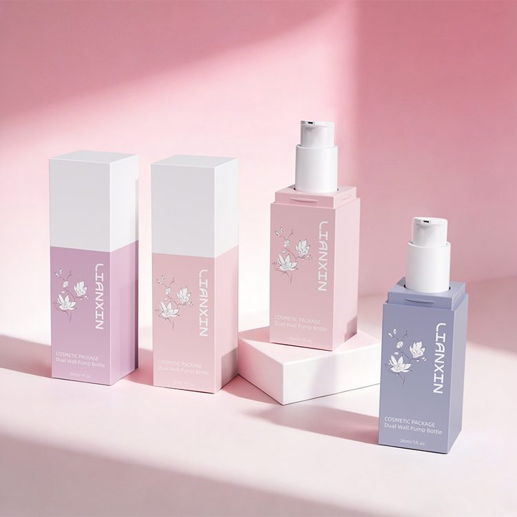 PETG pink cosmetic packaging