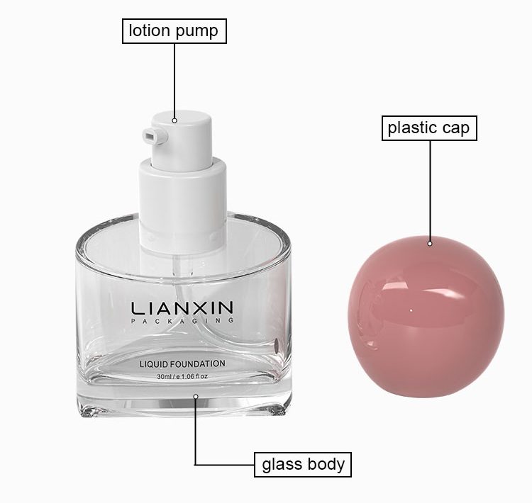 glass foundation bottles materails