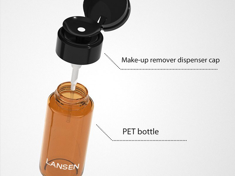 press makeup remover bottles details