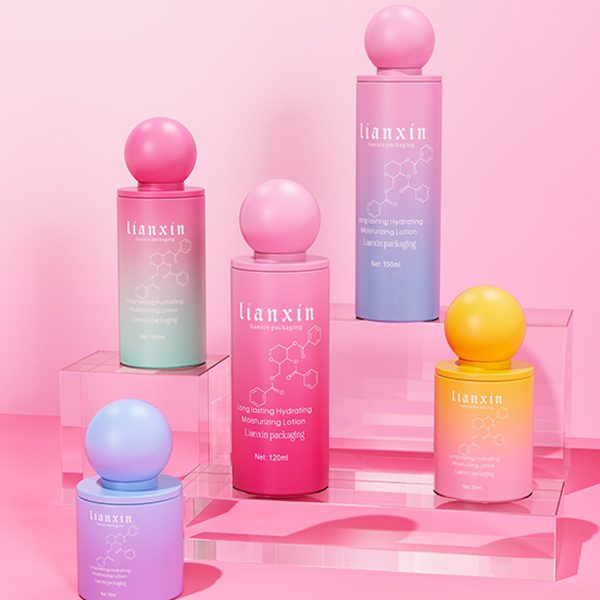 pink cosmetic bottles