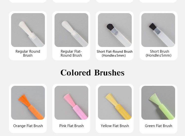 colorful nail polish bottle brush