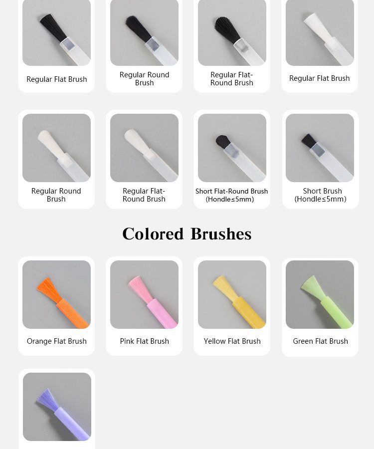 colorful nail polish bottle brush