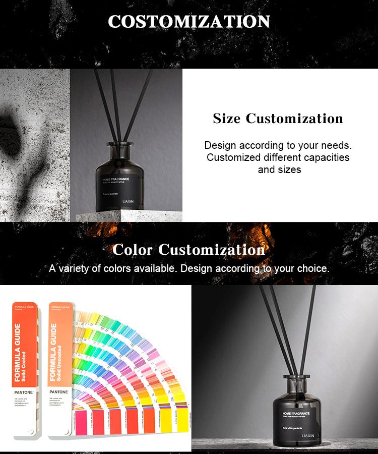 black glass reed diffuser bottles custom details