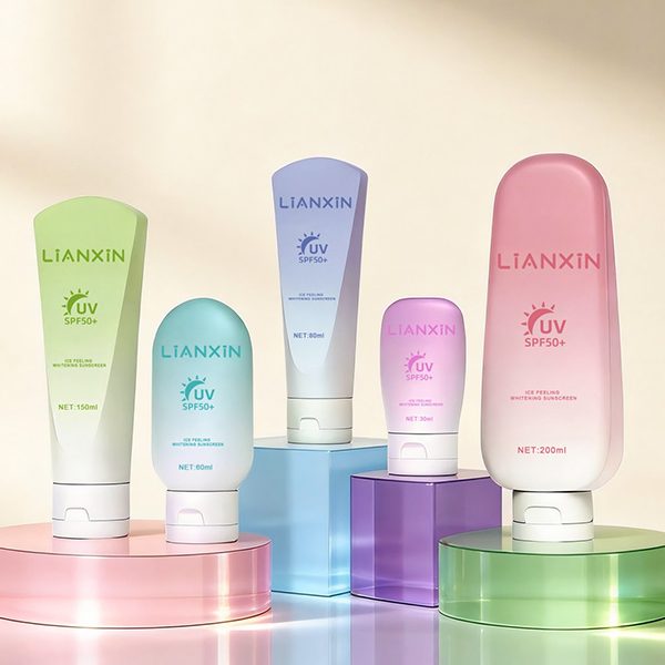 different cosmetic tubes